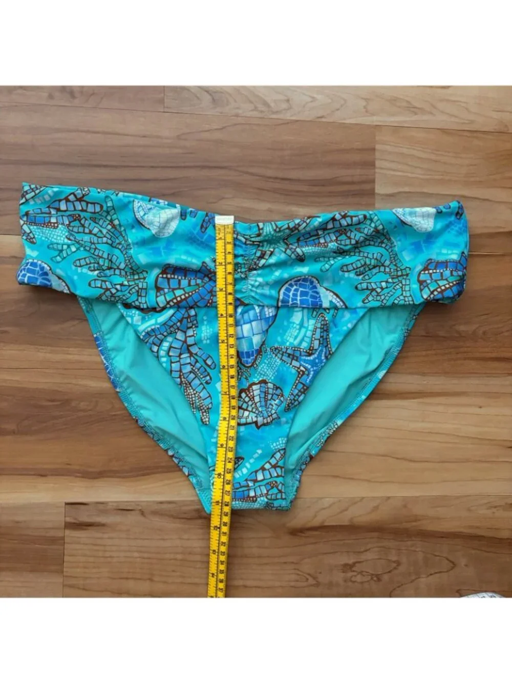 Seafolly Australia Women’s Sz 14 Aqua Hipster Bikini Bottoms Swim Seashell NWT
